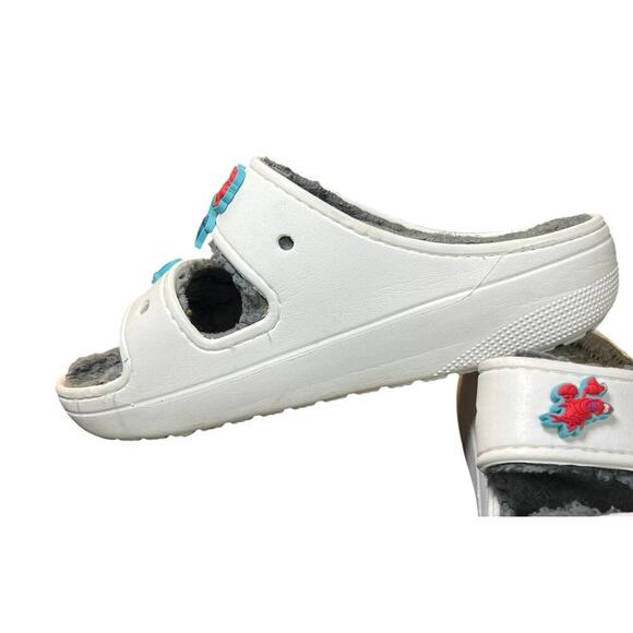 Crocs Baya Platform Sandal Unisex Women's 9 Men's 7 White Gray Slides - Picture 7 of 10